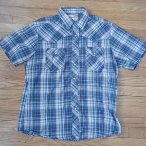 2/$20 Men's Vintage Western snap button shirt